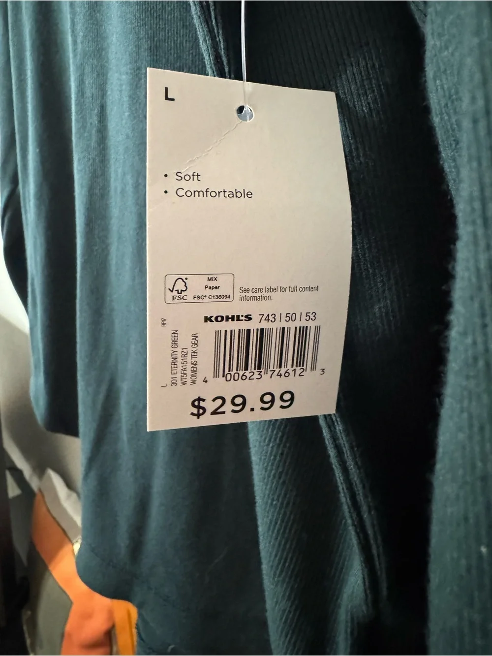 Tek Gear Forest Green V-Neck Sweatshirt